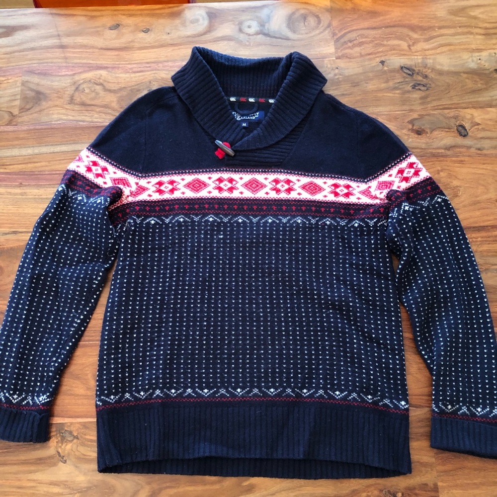Shawl Collar, Fair Isle Pullover Seater